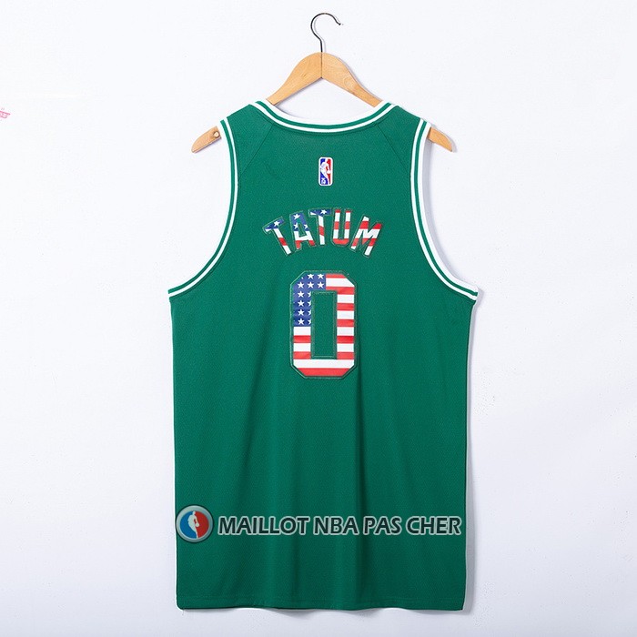 Maillot Boston Celtics Jayson Tatum NO 0 75th Bandera Edition Vert